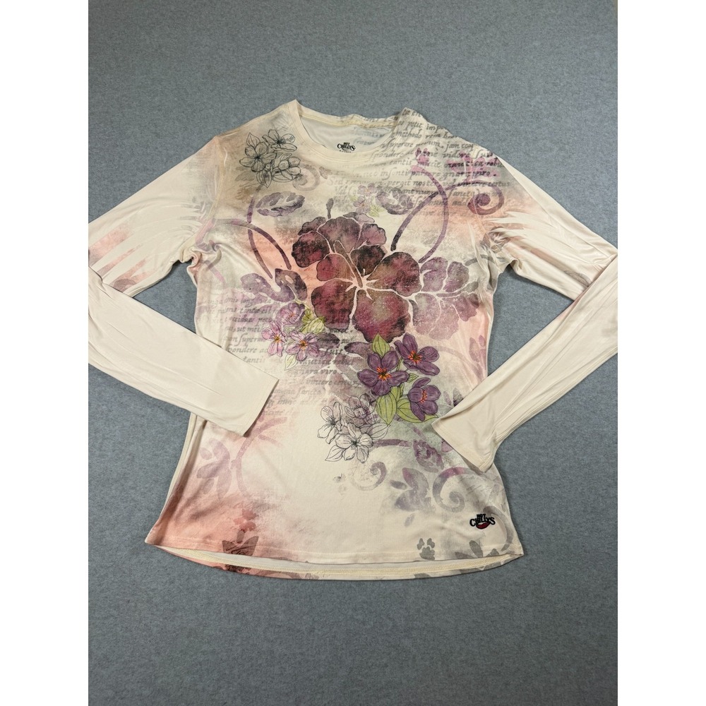 Hot Chillys Womens XL Scoop Neck Baselayer Top Floral Sublimated SOFT